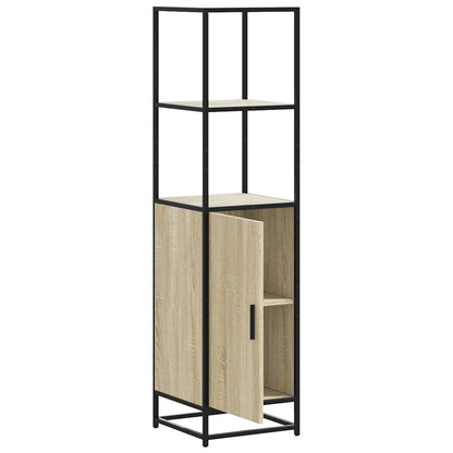 vidaXL Highboard Sonoma Oak 35,5x35x139 cm Engineered Wood and Metal