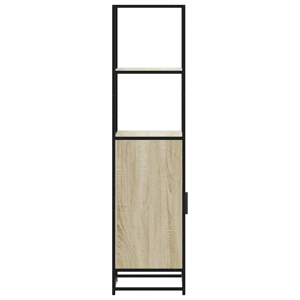 vidaXL Highboard Sonoma Oak 35,5x35x139 cm Engineered Wood and Metal