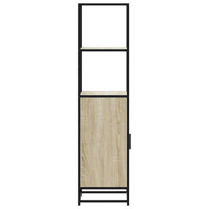 vidaXL Highboard Sonoma Oak 35,5x35x139 cm Engineered Wood and Metal