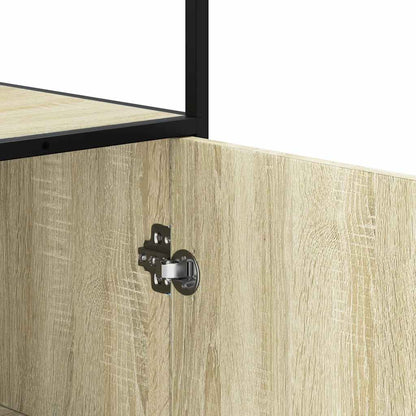vidaXL Highboard Sonoma Oak 35,5x35x139 cm Engineered Wood and Metal
