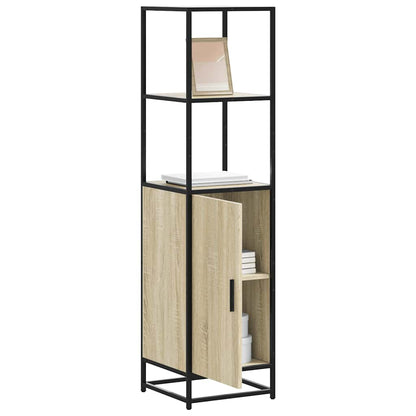 vidaXL Highboard Sonoma Oak 35,5x35x139 cm Engineered Wood and Metal