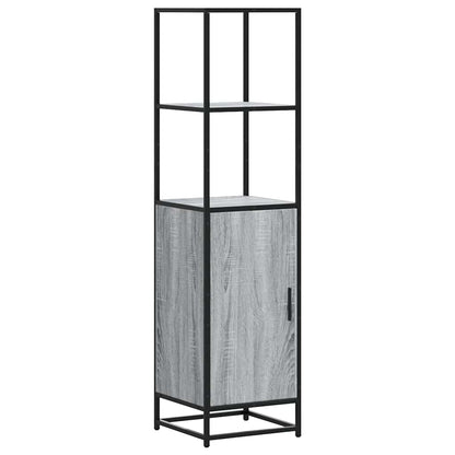 vidaXL Highboard Grey Sonoma 35,5x35x139 cm Engineered Wood and Metal