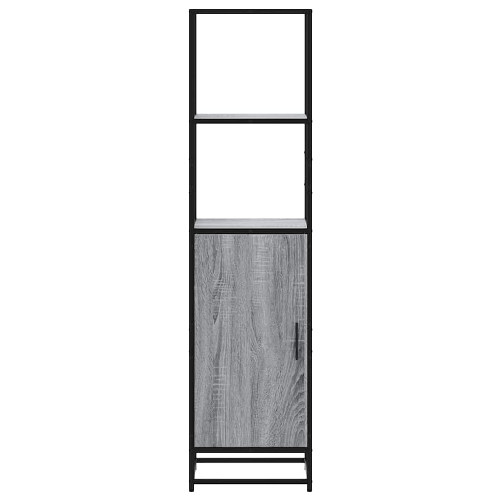 vidaXL Highboard Grey Sonoma 35,5x35x139 cm Engineered Wood and Metal