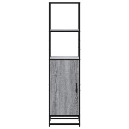 vidaXL Highboard Grey Sonoma 35,5x35x139 cm Engineered Wood and Metal