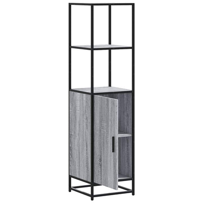 vidaXL Highboard Grey Sonoma 35,5x35x139 cm Engineered Wood and Metal