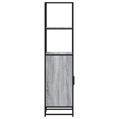 vidaXL Highboard Grey Sonoma 35,5x35x139 cm Engineered Wood and Metal