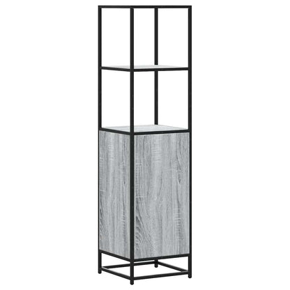 vidaXL Highboard Grey Sonoma 35,5x35x139 cm Engineered Wood and Metal