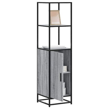 vidaXL Highboard Grey Sonoma 35,5x35x139 cm Engineered Wood and Metal