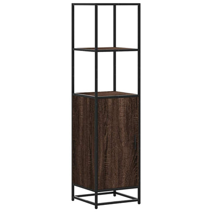 vidaXL Highboard Brown Oak 35,5x35x139 cm Engineered Wood and Metal