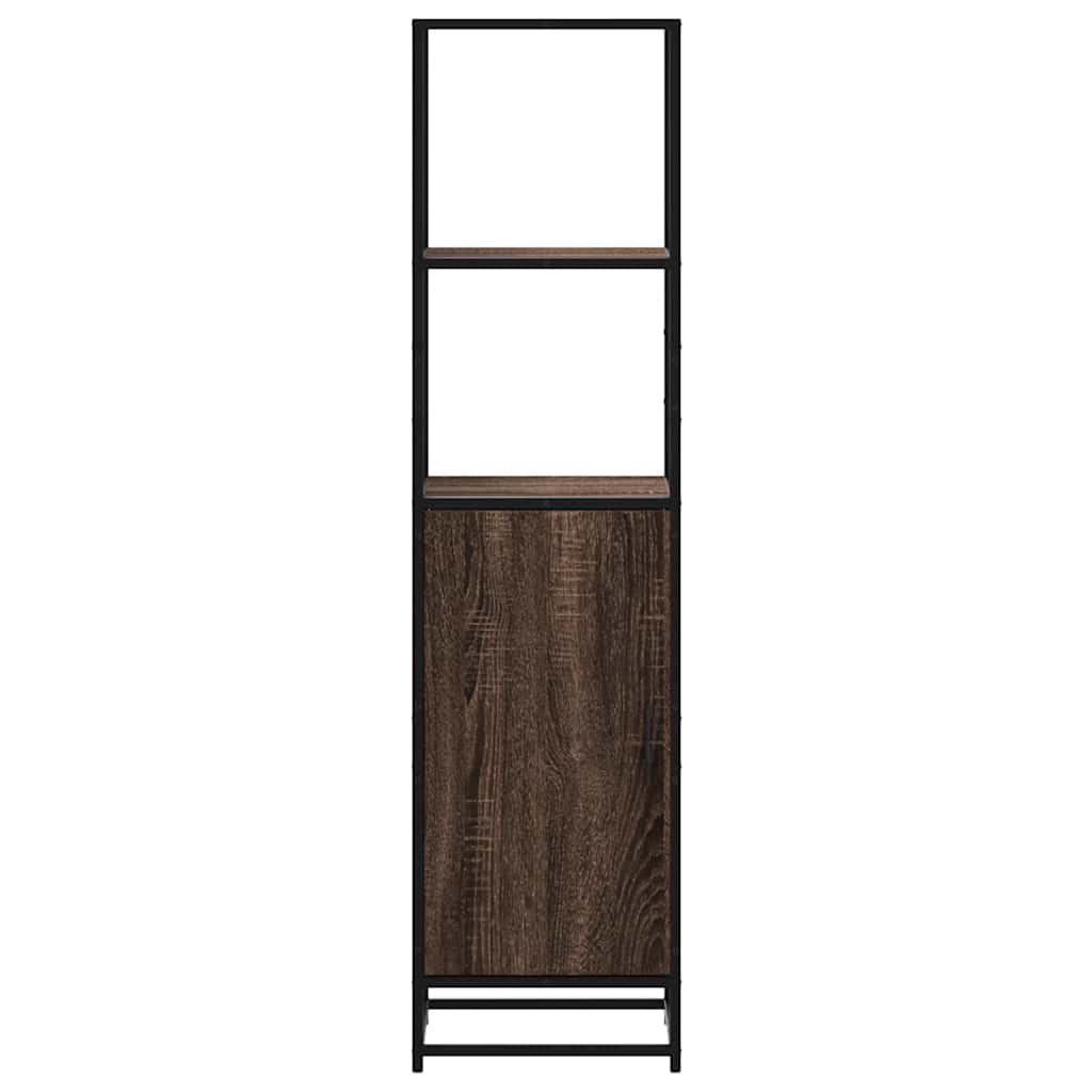 vidaXL Highboard Brown Oak 35.5x35x139 cm Engineered Wood and Metal