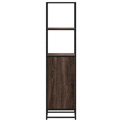 vidaXL Highboard Brown Oak 35.5x35x139 cm Engineered Wood and Metal