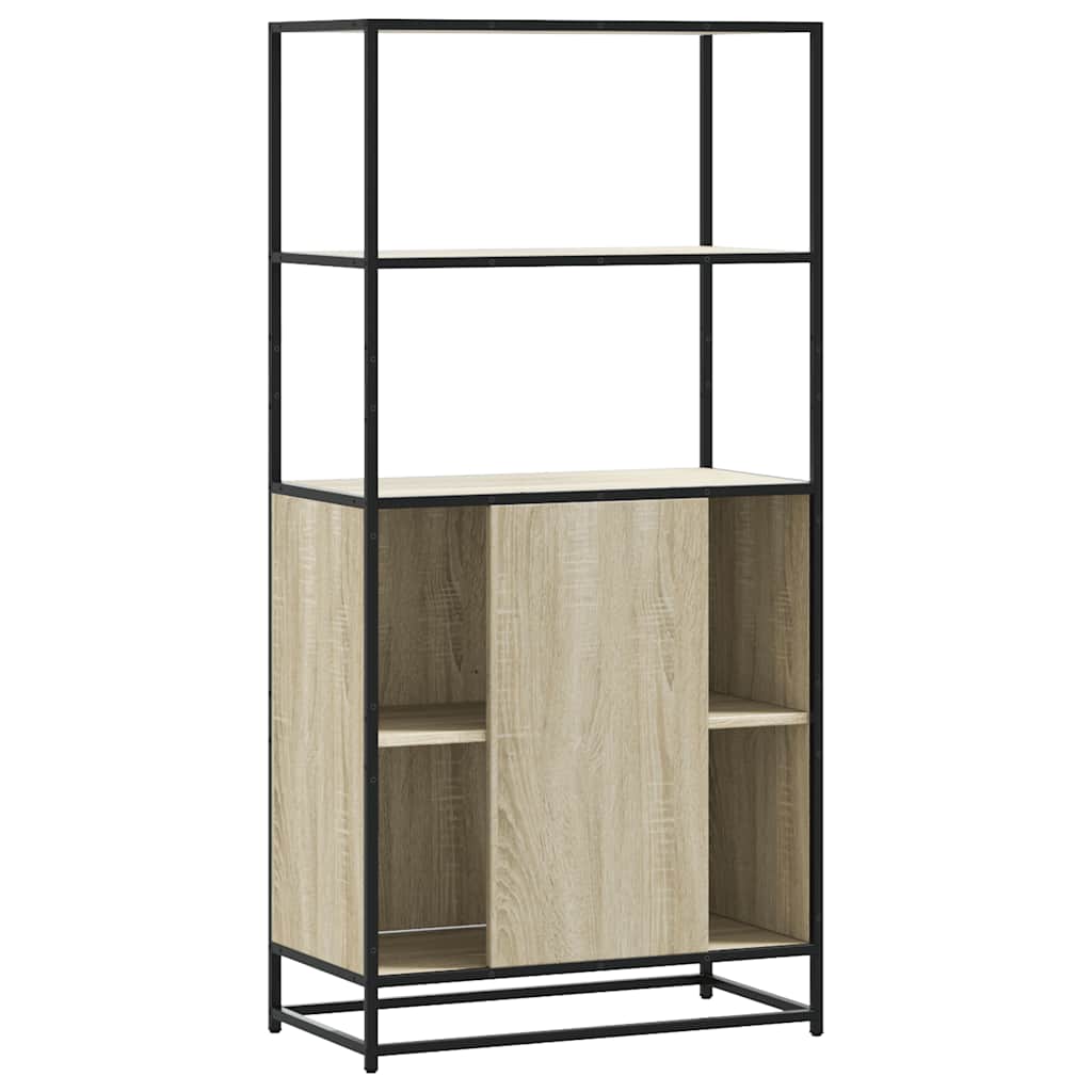 vidaXL Highboard Sonoma Oak 68x35x139 cm Engineered Wood and Metal