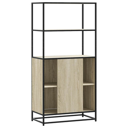 vidaXL Highboard Sonoma Oak 68x35x139 cm Engineered Wood and Metal