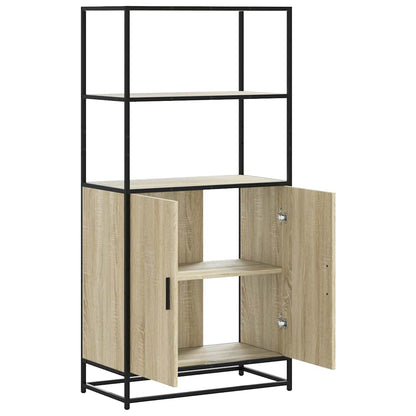 vidaXL Highboard Sonoma Oak 68x35x139 cm Engineered Wood and Metal