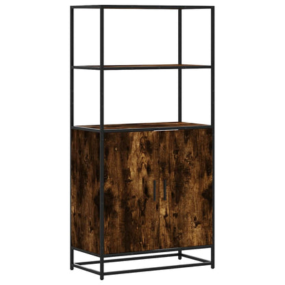 vidaXL Highboard Smoked Oak 68x35x139 cm Engineered Wood and Metal