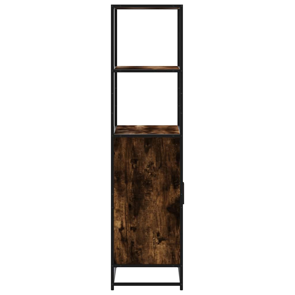 vidaXL Highboard Smoked Oak 68x35x139 cm Engineered Wood and Metal