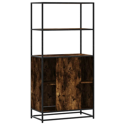 vidaXL Highboard Smoked Oak 68x35x139 cm Engineered Wood and Metal