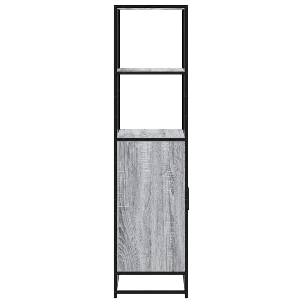 vidaXL Highboard Grey Sonoma 68x35x139 cm Engineered Wood and Metal