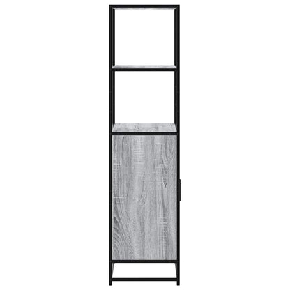 vidaXL Highboard Grey Sonoma 68x35x139 cm Engineered Wood and Metal
