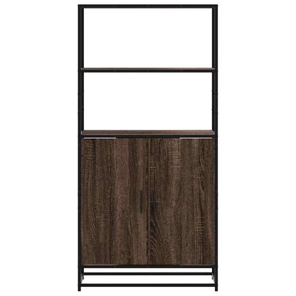 vidaXL Highboard Brown Oak 68x35x139 cm Engineered Wood and Metal