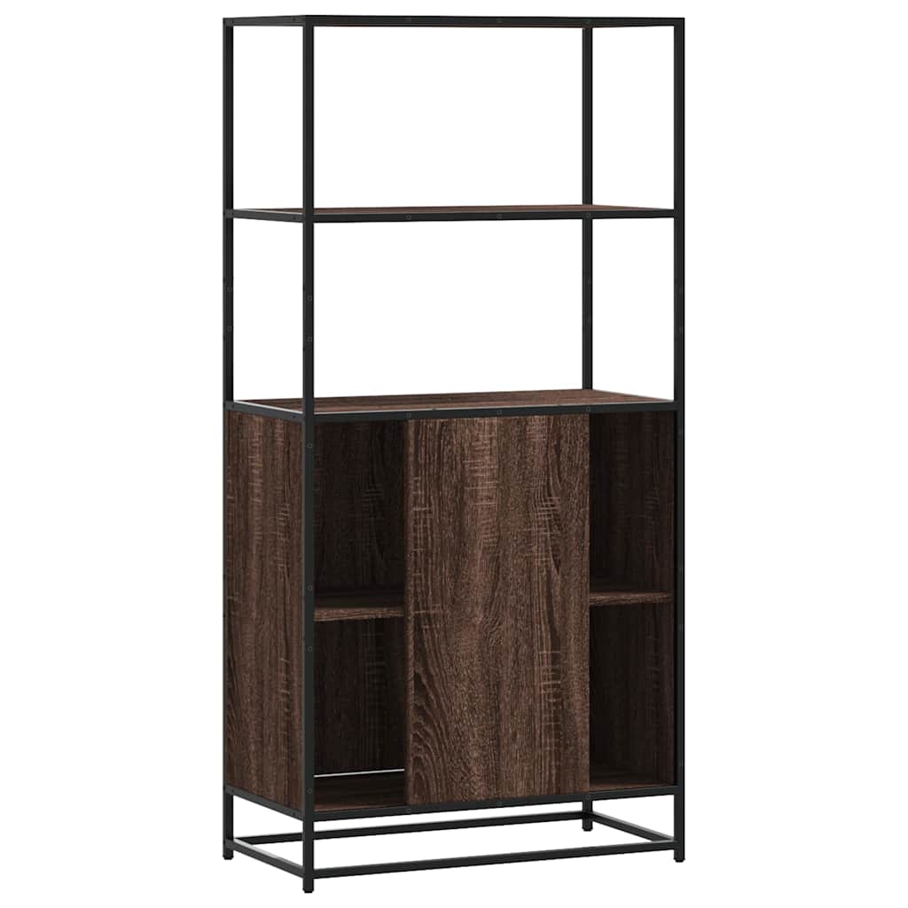 vidaXL Highboard Brown Oak 68x35x139 cm Engineered Wood and Metal