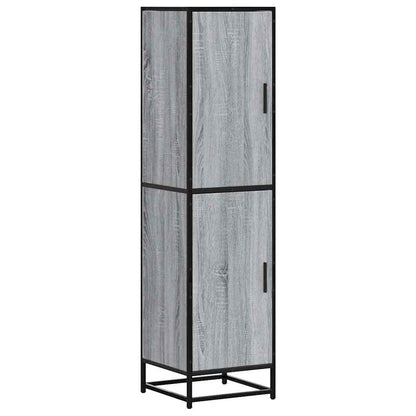 vidaXL Highboard Grey Sonoma 35,5x35x139 cm Engineered Wood and Metal