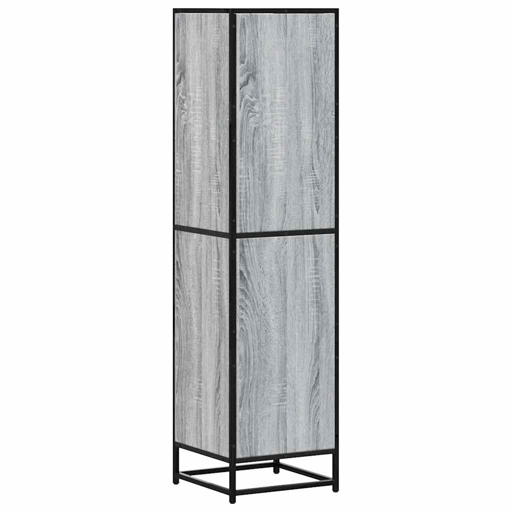 vidaXL Highboard Grey Sonoma 35,5x35x139 cm Engineered Wood and Metal