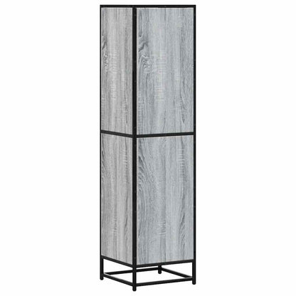 vidaXL Highboard Grey Sonoma 35,5x35x139 cm Engineered Wood and Metal