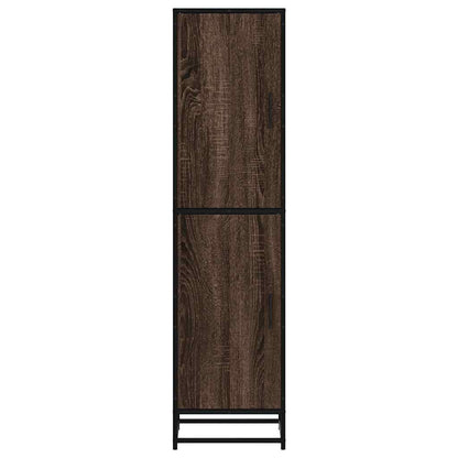 vidaXL Highboard Brown Oak 35.5x35x139 cm Engineered Wood and Metal