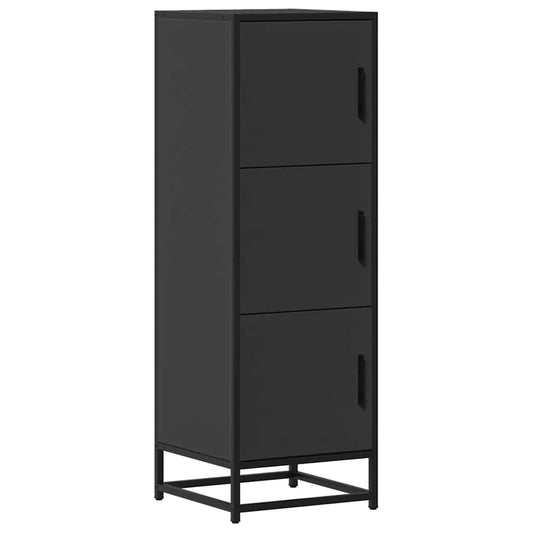 vidaXL Highboard Black 35.5x35x106.5 cm Engineered Wood and Metal
