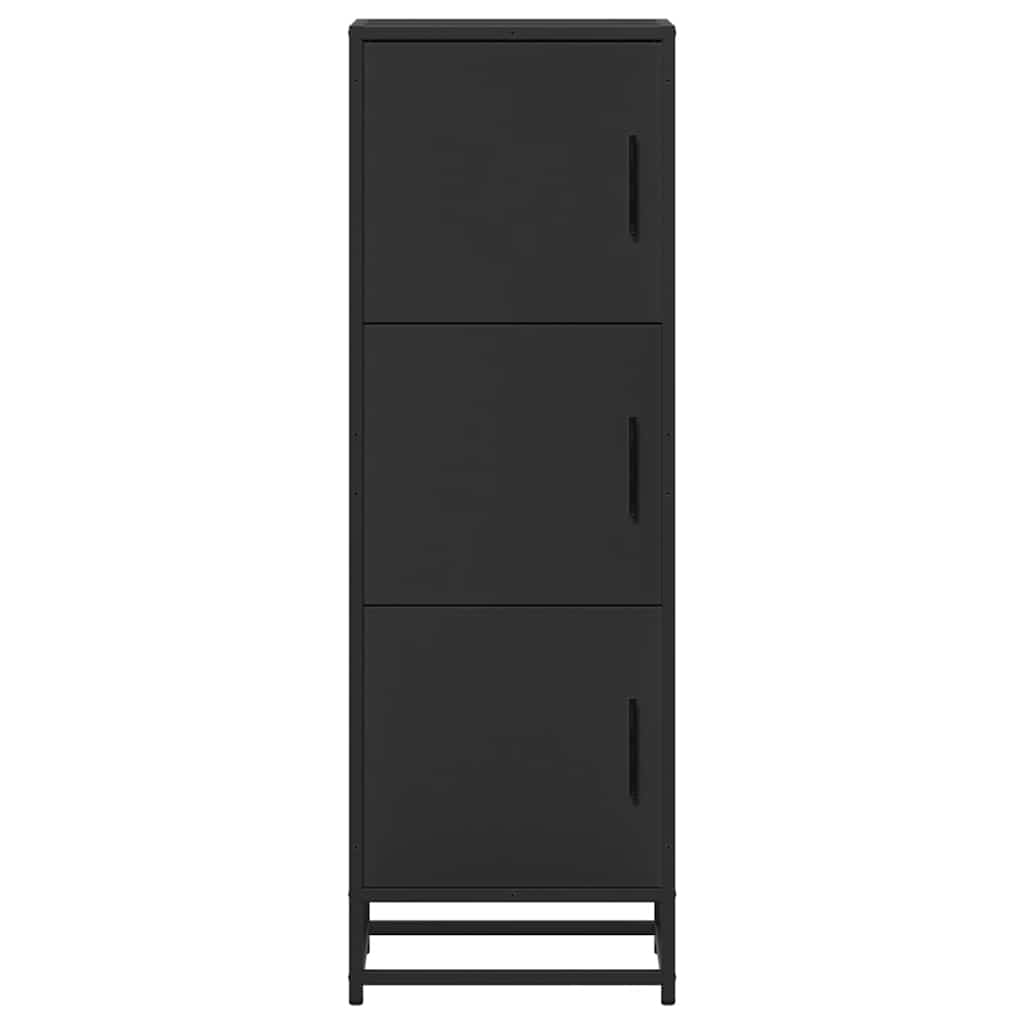 vidaXL Highboard Black 35,5x35x106,5 cm Engineered Wood and Metal