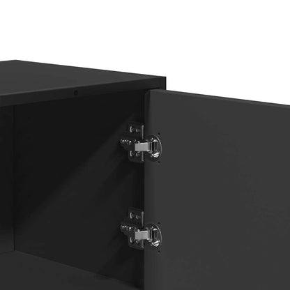 vidaXL Highboard Black 35,5x35x106,5 cm Engineered Wood and Metal