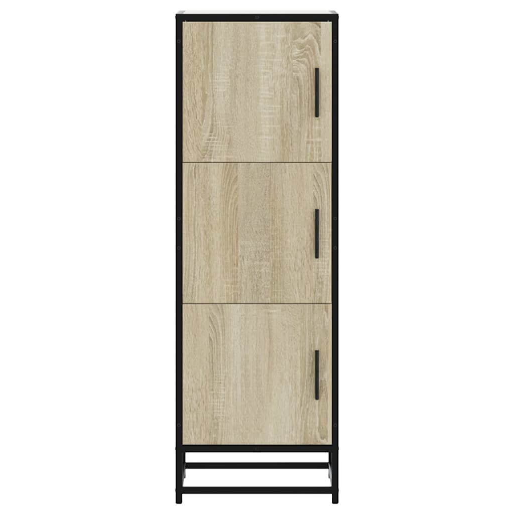 vidaXL Highboard Sonoma Oak 35,5x35x106,5 cm Engineered Wood and Metal