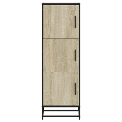 vidaXL Highboard Sonoma Oak 35,5x35x106,5 cm Engineered Wood and Metal
