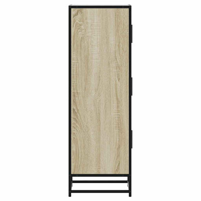 vidaXL Highboard Sonoma Oak 35,5x35x106,5 cm Engineered Wood and Metal