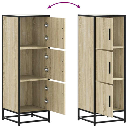 vidaXL Highboard Sonoma Oak 35,5x35x106,5 cm Engineered Wood and Metal