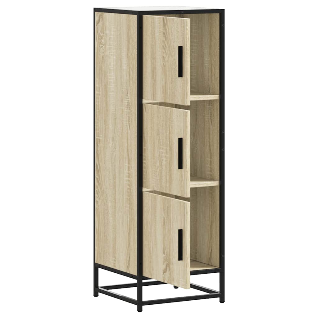 vidaXL Highboard Sonoma Oak 35,5x35x106,5 cm Engineered Wood and Metal