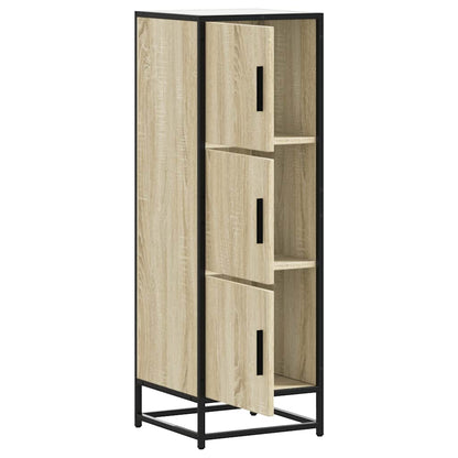 vidaXL Highboard Sonoma Oak 35,5x35x106,5 cm Engineered Wood and Metal