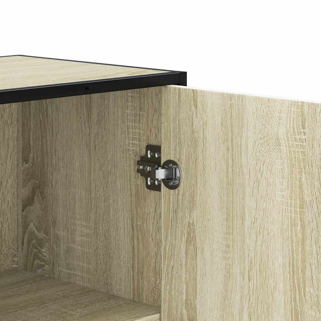 vidaXL Highboard Sonoma Oak 35,5x35x106,5 cm Engineered Wood and Metal