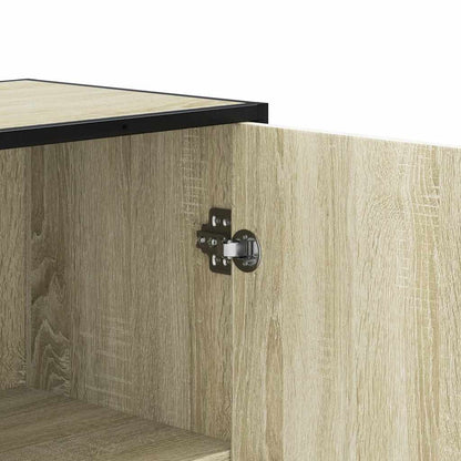 vidaXL Highboard Sonoma Oak 35,5x35x106,5 cm Engineered Wood and Metal