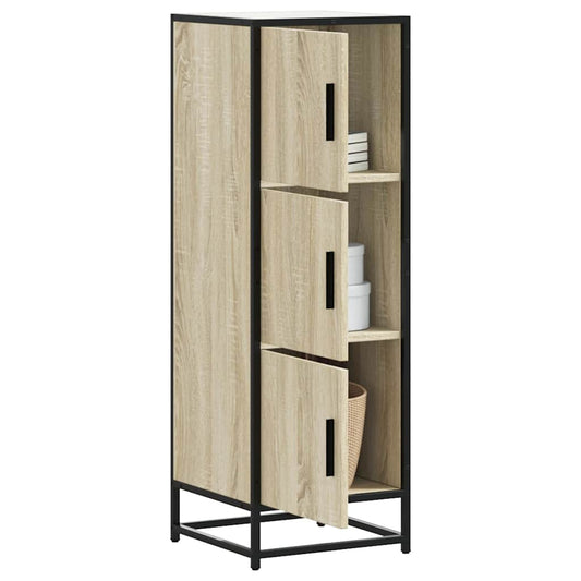 vidaXL Highboard Sonoma Oak 35.5x35x106.5 cm Engineered Wood and Metal