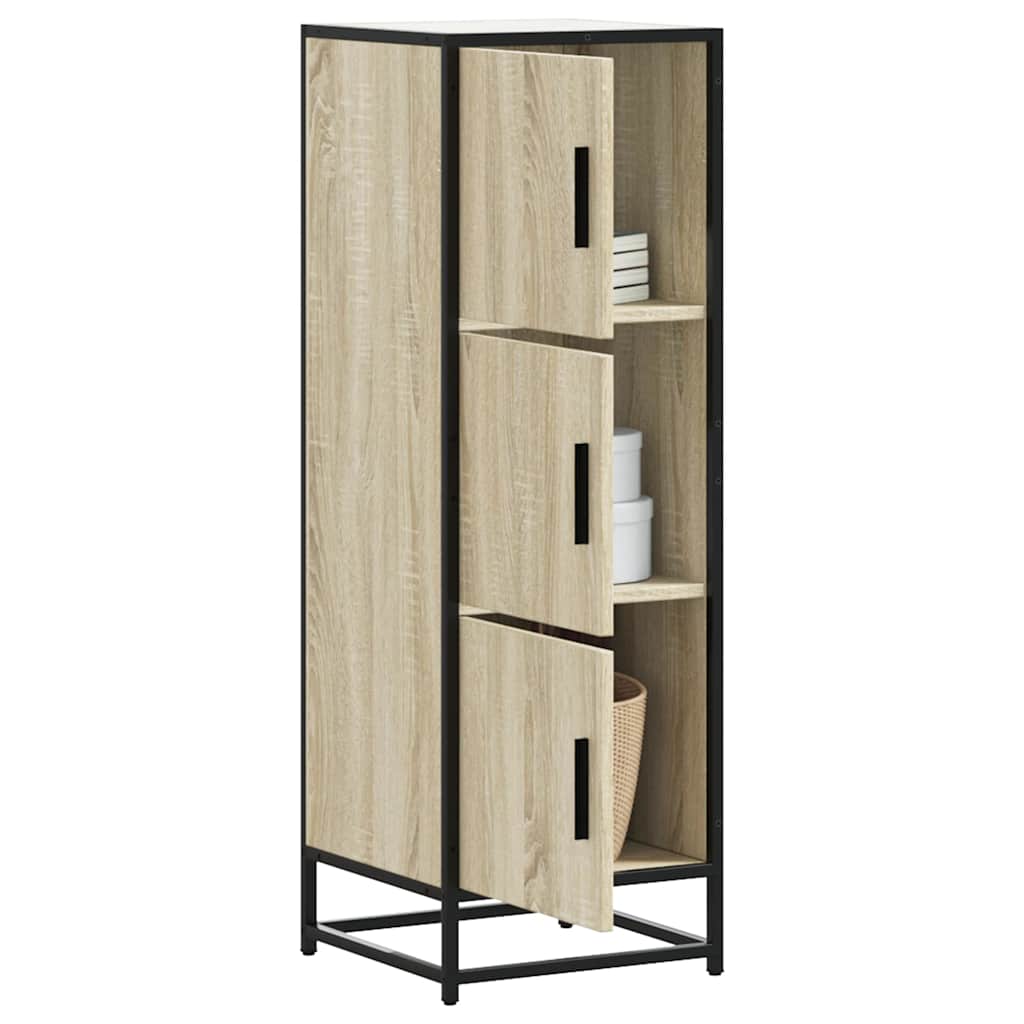 vidaXL Highboard Sonoma Oak 35,5x35x106,5 cm Engineered Wood and Metal