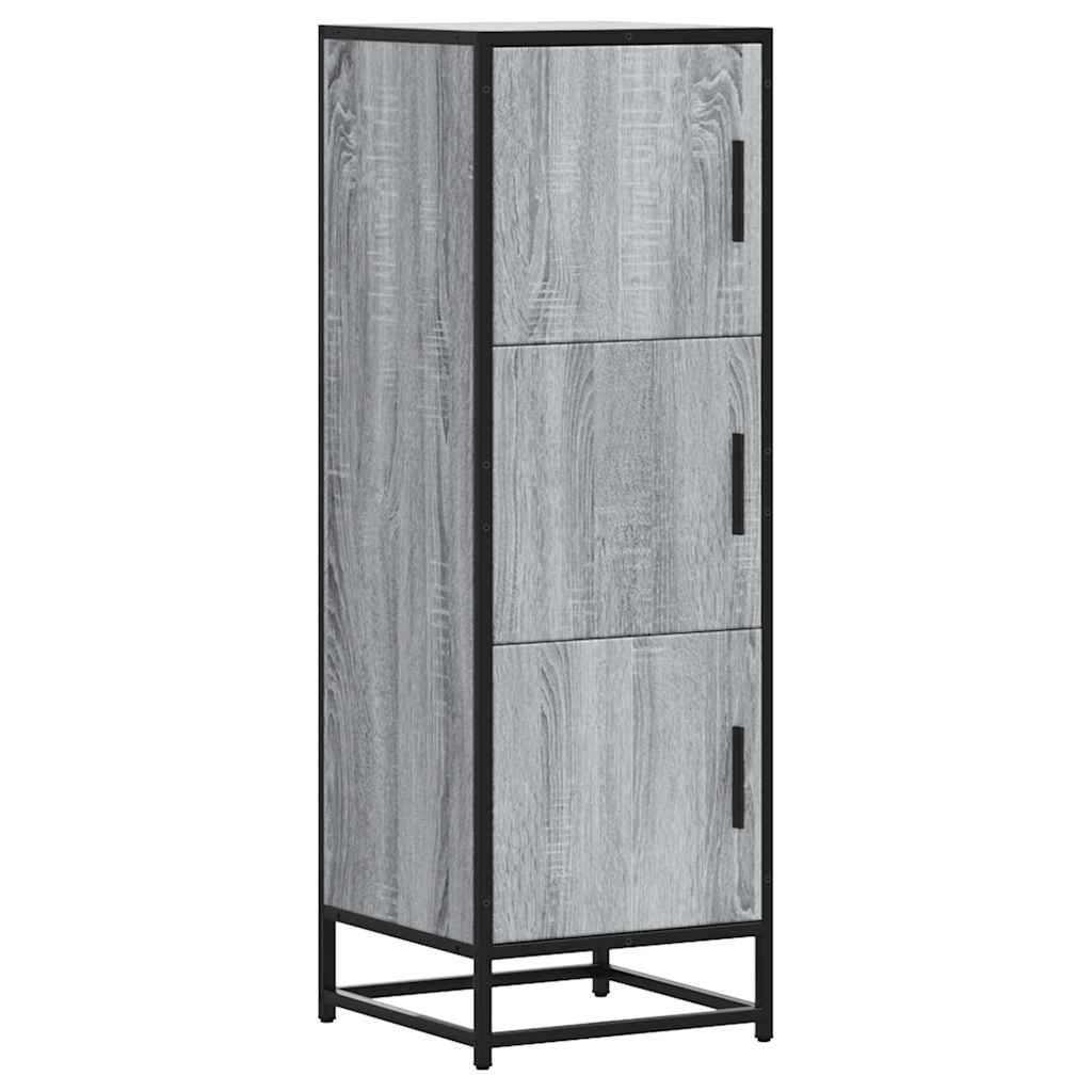vidaXL Highboard Grey Sonoma 35.5x35x106.5cm Engineered Wood and Metal