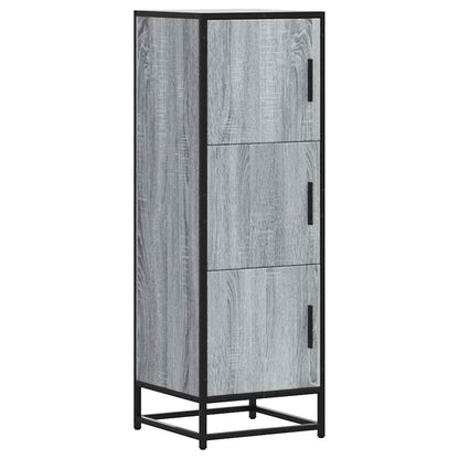 vidaXL Highboard Grey Sonoma 35.5x35x106.5cm Engineered Wood and Metal