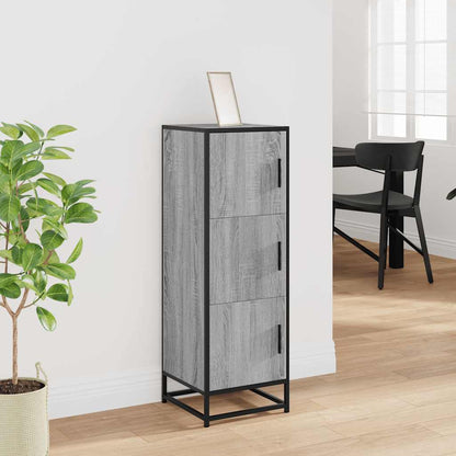 vidaXL Highboard Grey Sonoma 35.5x35x106.5cm Engineered Wood and Metal