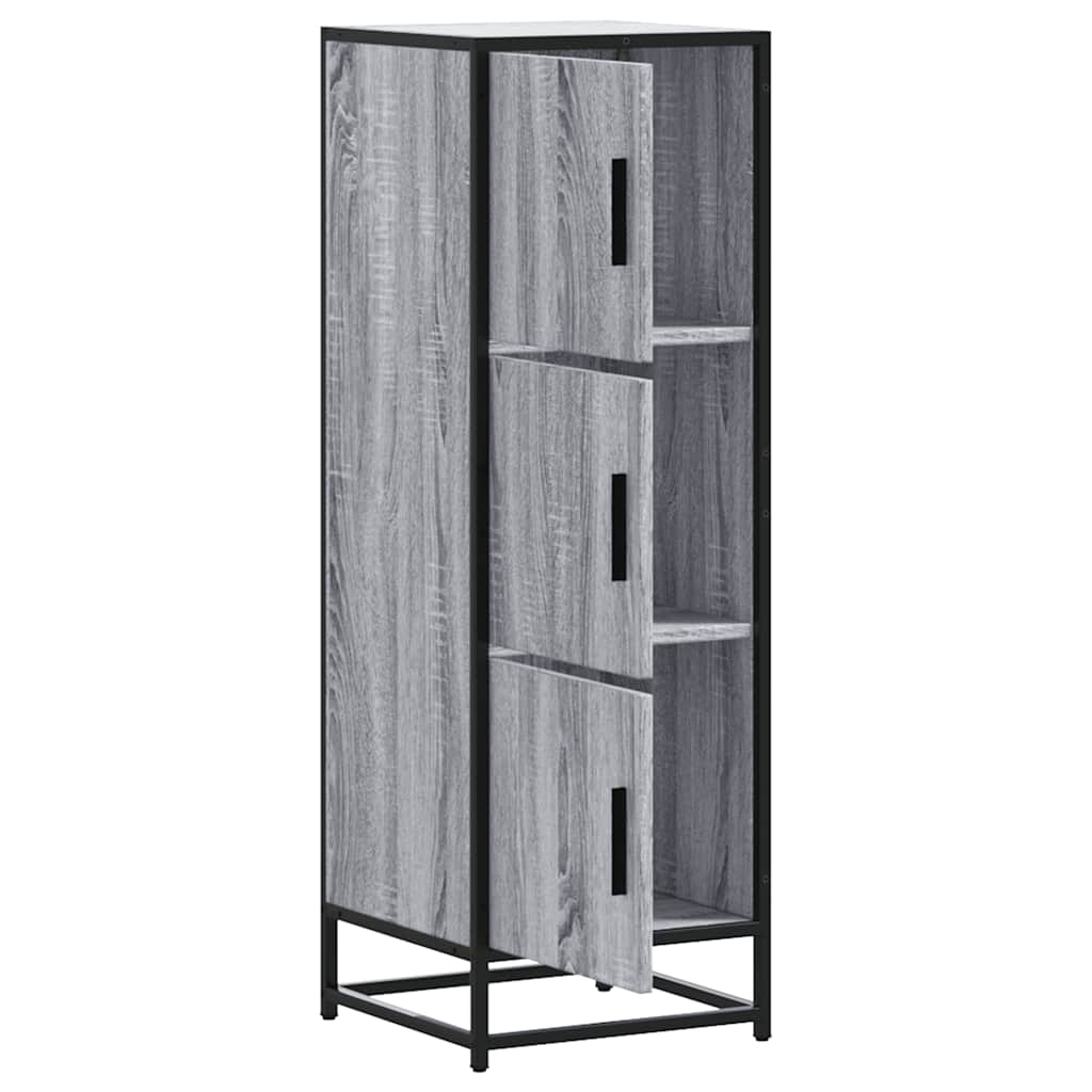 vidaXL Highboard Grey Sonoma 35.5x35x106.5cm Engineered Wood and Metal