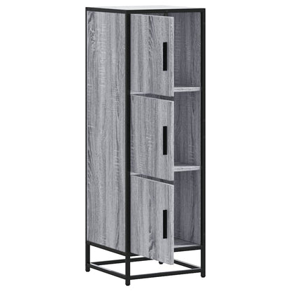 vidaXL Highboard Grey Sonoma 35.5x35x106.5cm Engineered Wood and Metal