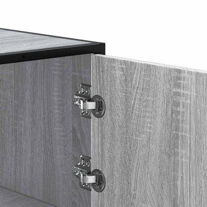 vidaXL Highboard Grey Sonoma 35.5x35x106.5cm Engineered Wood and Metal