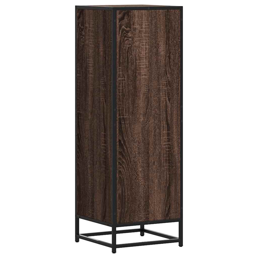 vidaXL Highboard Brown Oak 35,5x35x106,5 cm Engineered Wood and Metal