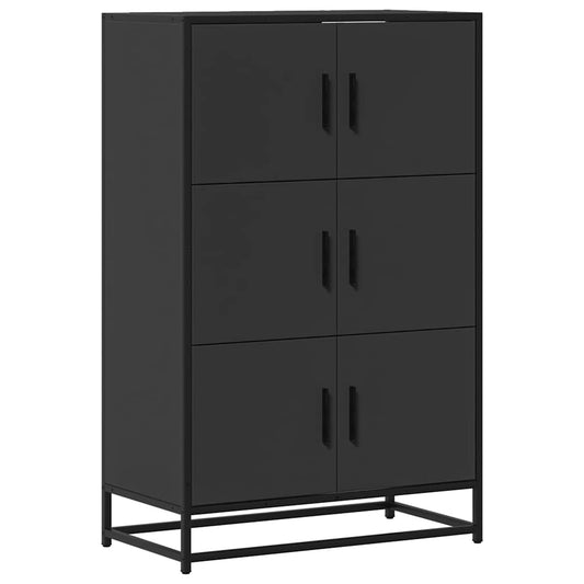 vidaXL Highboard Black 68x35x106.5 cm Engineered Wood and Metal